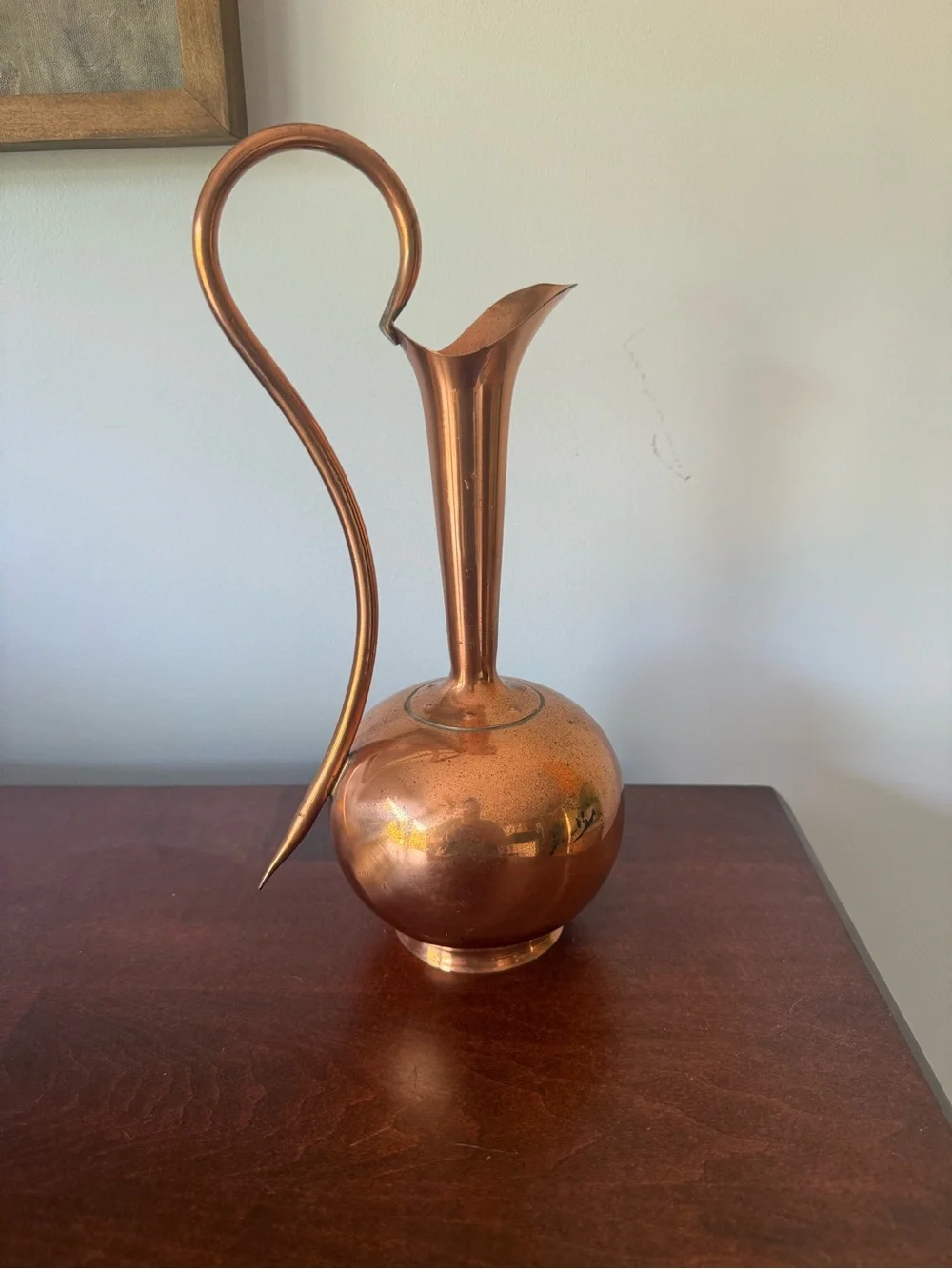 Copper-Tone Decorative Ewer Vase - Home Accents
